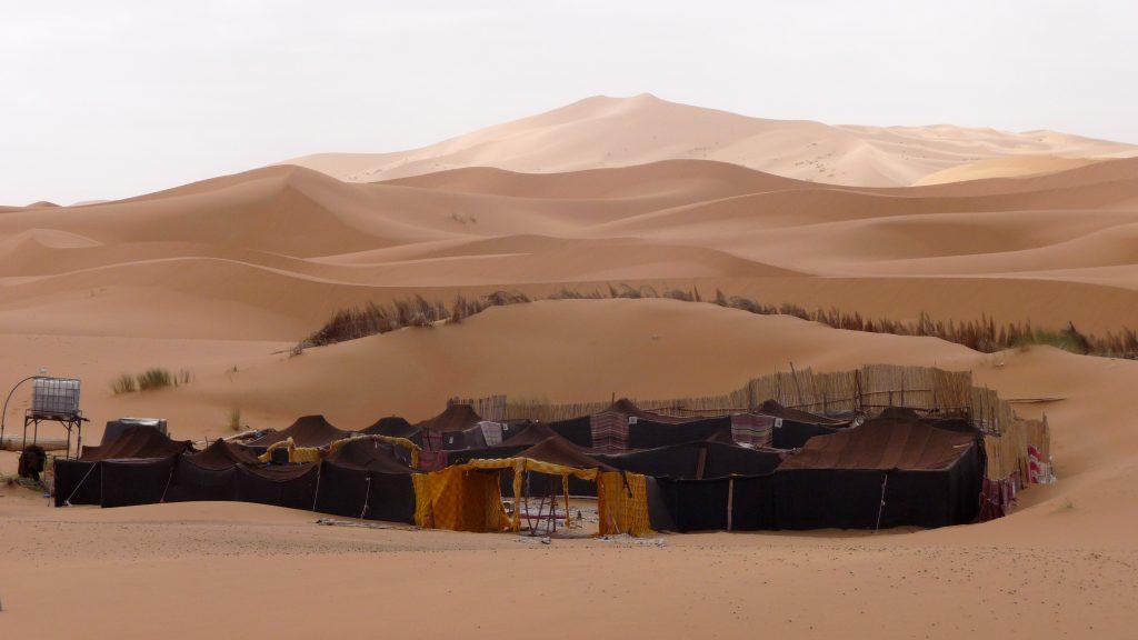 Berber desert camp at Merzouga